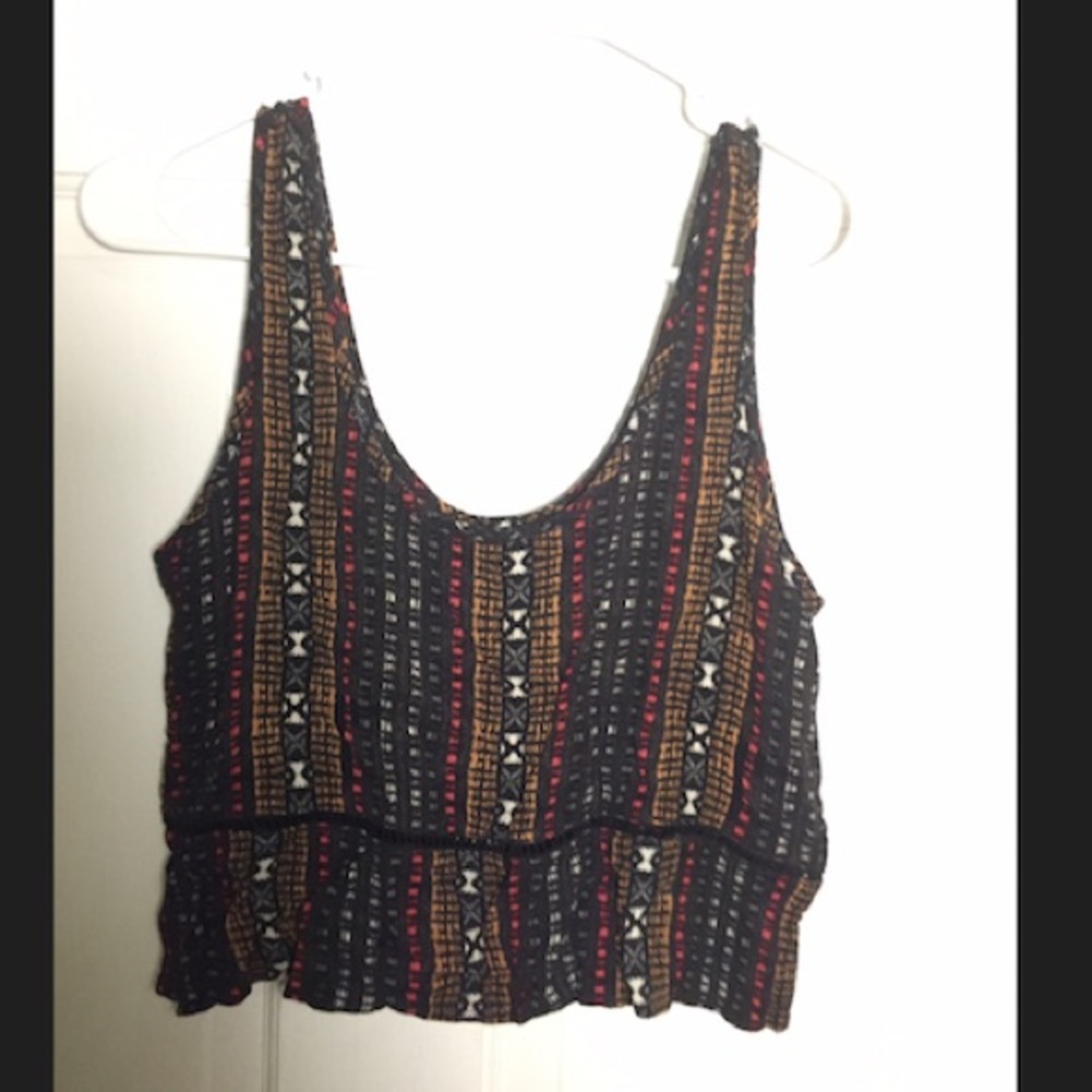Forever 21 tribal pattern crop top